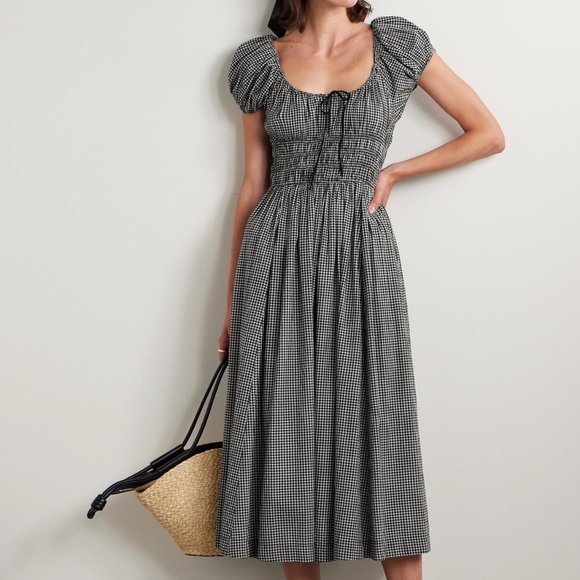 DÔEN Quinn Dress in La Maddalena Gingham XXS 100% Organic Cotton - Picture 1 of 16